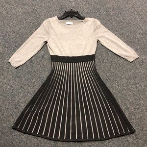 Calvin Klein Gray & Black Knit Dress